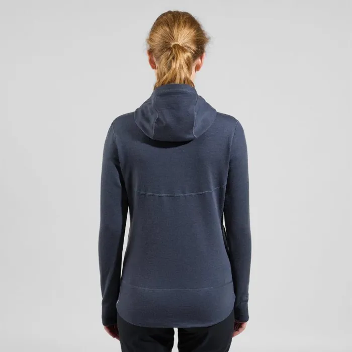 Odlo Mid Layers and Longsleeves The Ascent Performance Wool XWarm Hoody India Ink 8211 Women
