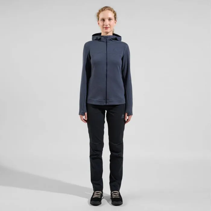 Odlo Mid Layers and Longsleeves The Ascent Performance Wool XWarm Hoody India Ink 8211 Women