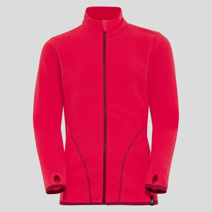 Odlo Mid Layers and Longsleeves The Weact 039 Collection Roy Stripe Mid Layer Full Zip Fleece Hibiscus 8211 Kids Odlo Mid Layers and Longsleeves The Weact 039 Collection Roy Stripe Mid Layer Full Zip Fleece Hibiscus 8211 Kids