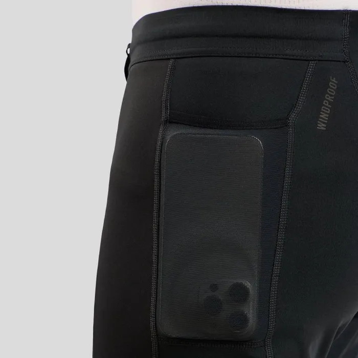 Odlo Pants and Tights The Zeroweight Warm Reflective Running Tights 20 Black 8211 Men