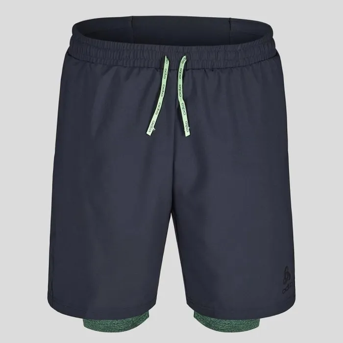 Odlo Shorts The Active 365 2In1 7Inch Shorts Black 8211 Loden Frost 8211 Men
