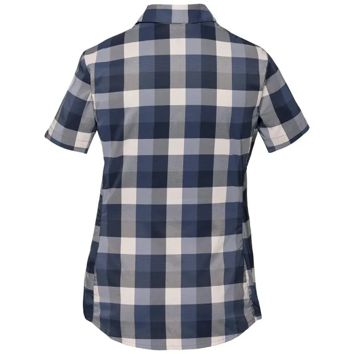 Odlo Tshirts and Polos Kumano Check Blouse Diving Navy 8211 Crystal Gray 8211 Blue Indigo 8211 Check 8211 Women