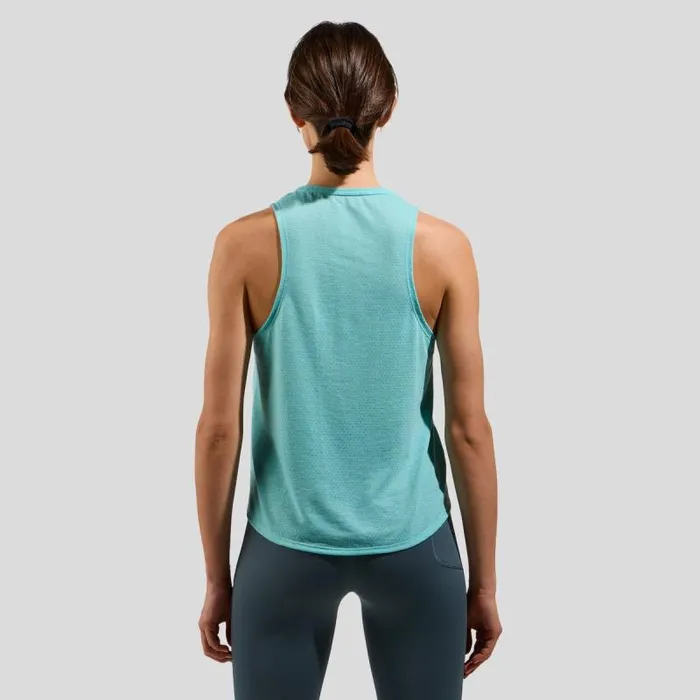 Odlo Tshirts and Polos The Active 365 Linencool Crew Neck Tank Top Aqua Haze Melange 8211 Women