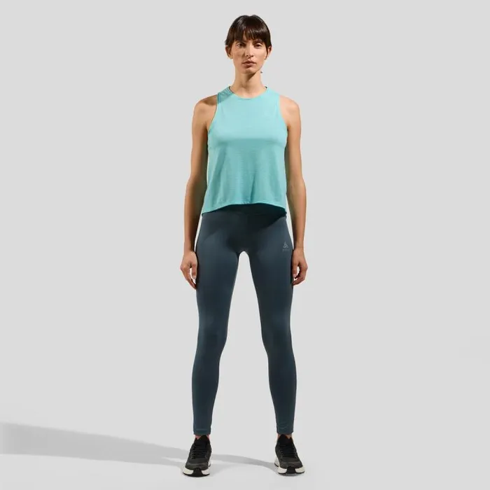 Odlo Tshirts and Polos The Active 365 Linencool Crew Neck Tank Top Aqua Haze Melange 8211 Women