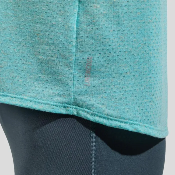 Odlo Tshirts and Polos The Active 365 Linencool Crew Neck Tank Top Aqua Haze Melange 8211 Women