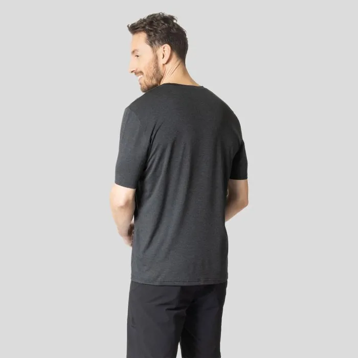 Odlo Tshirts and Polos The Essentials Lema Lake TShirt Black Melange 8211 Men