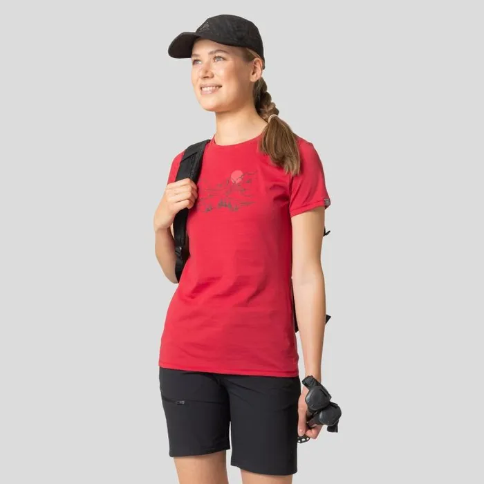 Odlo Tshirts and Polos The Kumano Valley TShirt American Beauty 8211 Women