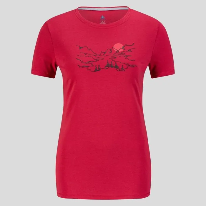 Odlo Tshirts and Polos The Kumano Valley TShirt American Beauty 8211 Women