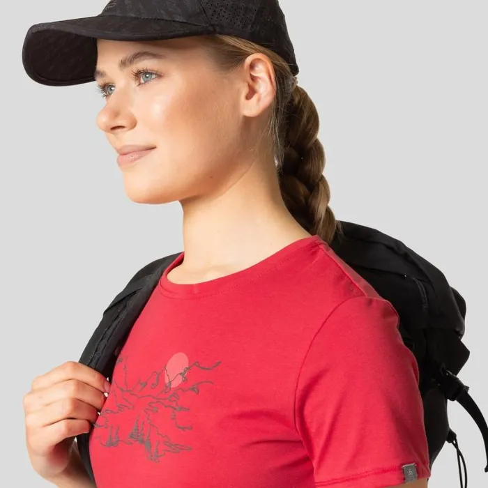 Odlo Tshirts and Polos The Kumano Valley TShirt American Beauty 8211 Women