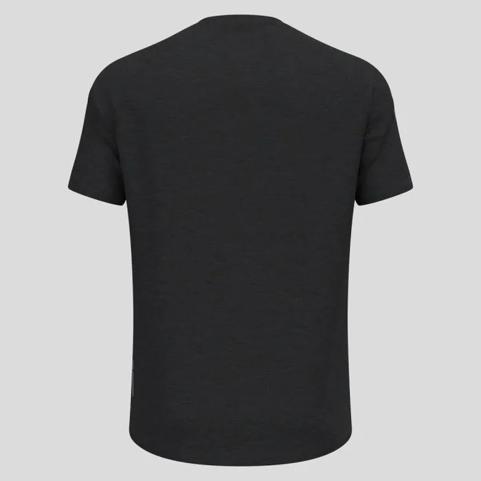 Odlo Tshirts and Polos The Ride 365 Performance Wool 130 Print TShirt Black Melange 8211 Men
