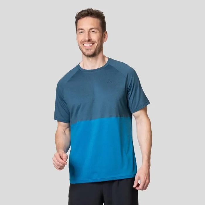 Odlo Tshirts and Polos The Run Easy Crew Neck TShirt Blue Wing Teal 8211 Indigo Bunting 8211 Men Odlo Tshirts and Polos The Run Easy Crew Neck TShirt Blue Wing Teal 8211 Indigo Bunting 8211 Men