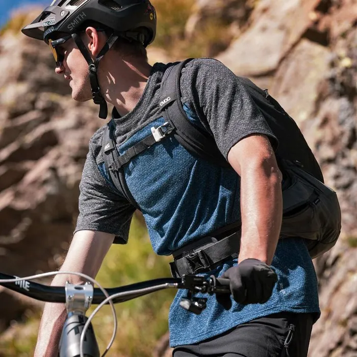 Odlo Tshirts and Polos The XAlp Linencool Mtb Tee Black 8211 Limoges 8211 Men