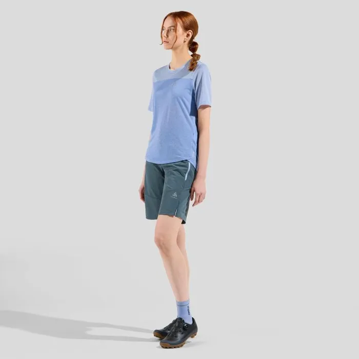 Odlo Tshirts and Polos The XAlp Linencool Mtb Tee Persian Jewel 8211 Blue Heron 8211 Women