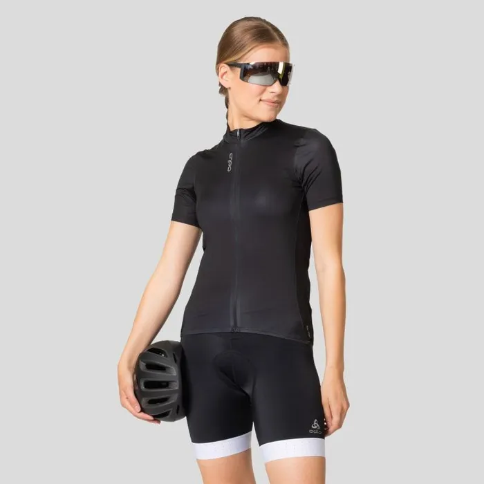Odlo Tshirts and Polos The Zeroweight ChillTec Cycling Jersey Black 8211 Women