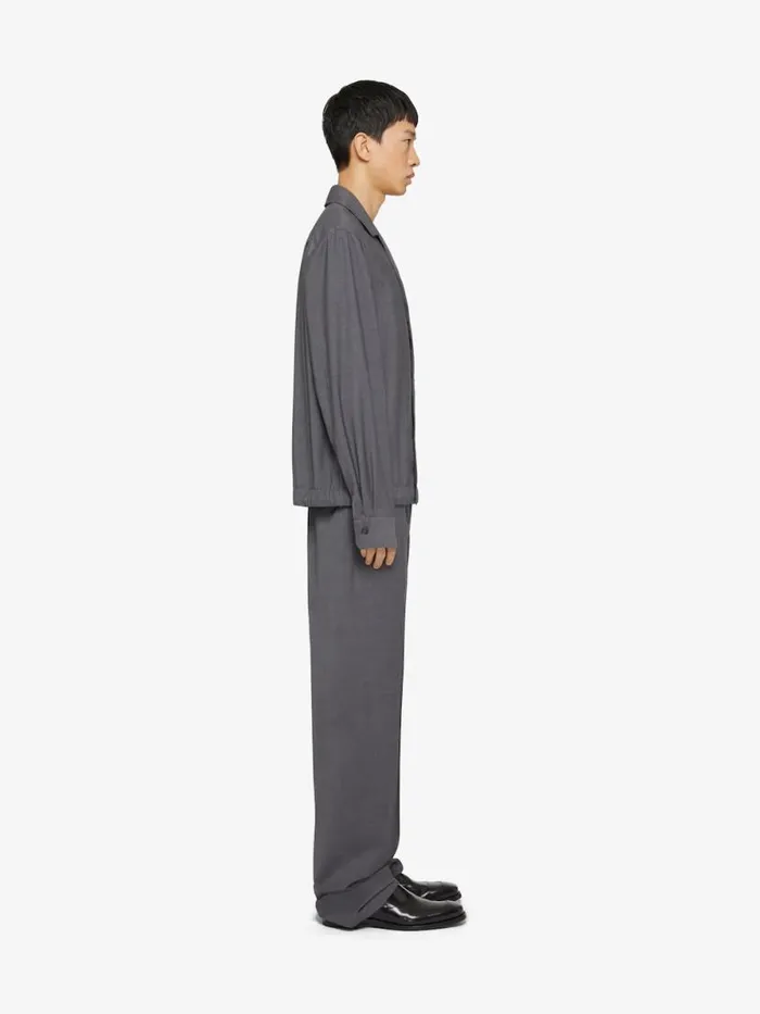 Overshirt In Wool Medium Grey Men Givenchy Shirts
