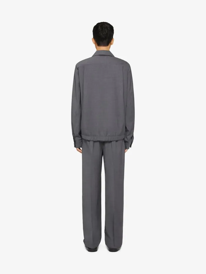 Overshirt In Wool Medium Grey Men Givenchy Shirts
