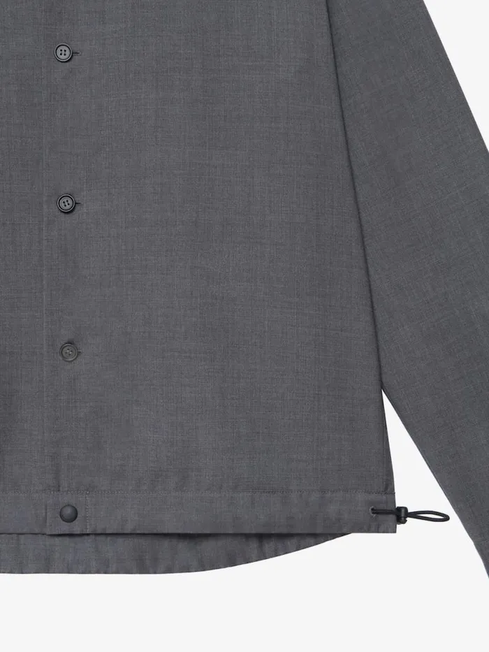 Overshirt In Wool Medium Grey Men Givenchy Shirts