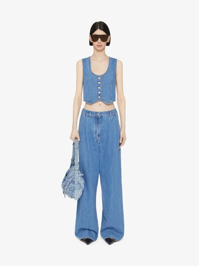 Oversized Jeans In Denim Deep Blue Women Givenchy Pants and Shorts