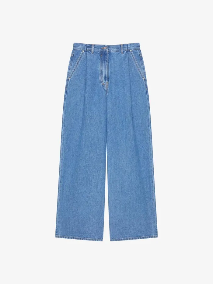 Oversized Jeans In Denim Deep Blue Women Givenchy Pants and Shorts