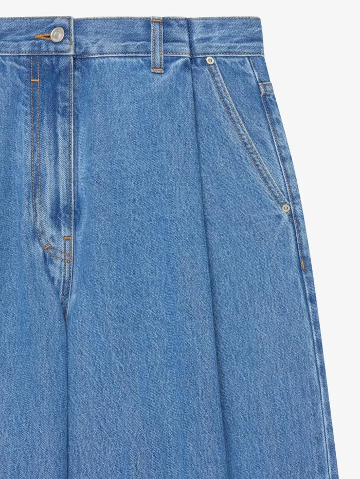 Oversized Jeans In Denim Deep Blue Women Givenchy Pants and Shorts