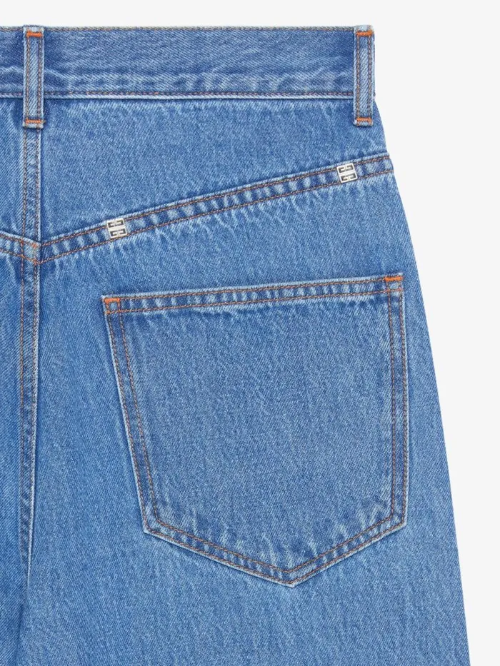 Oversized Jeans In Denim Deep Blue Women Givenchy Pants and Shorts