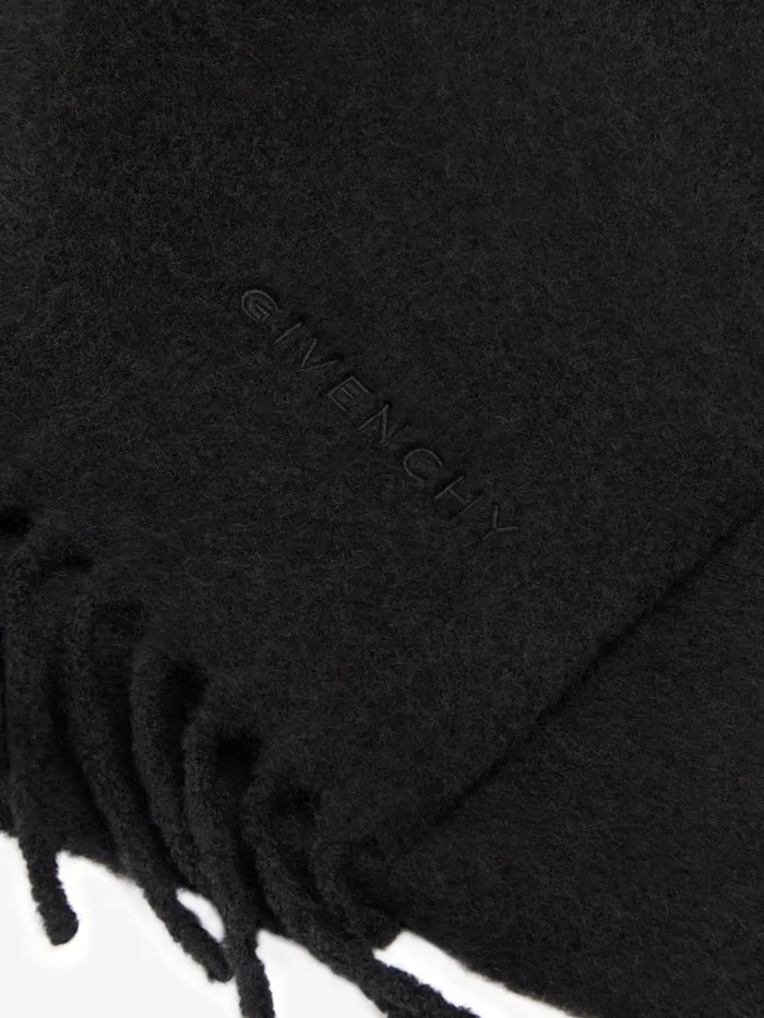 Oversized Scarf In Alpaca Black Women Givenchy Scarves