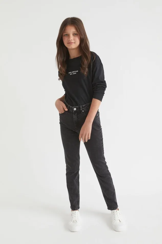 Pants Teen Girl Seed Heritage Core Jean Washed Black