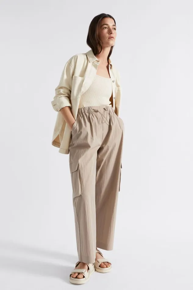 Pants Woman Seed Heritage Parachute Cargo Pant Cookie