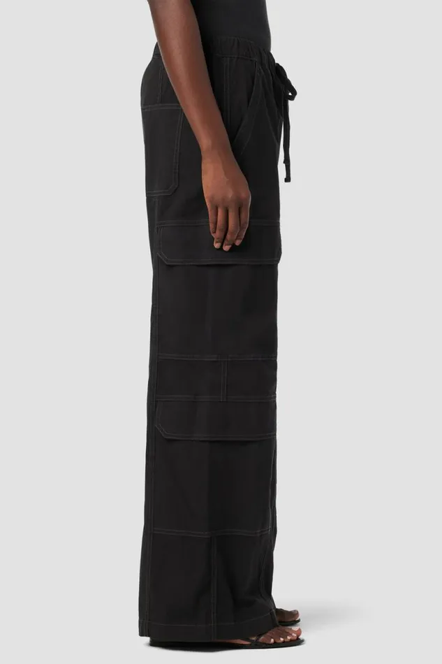 Pants Women Hudson Jeans Parachute Wide Leg Cargo Black Pants Women Hudson Jeans Parachute Wide Leg Cargo Black