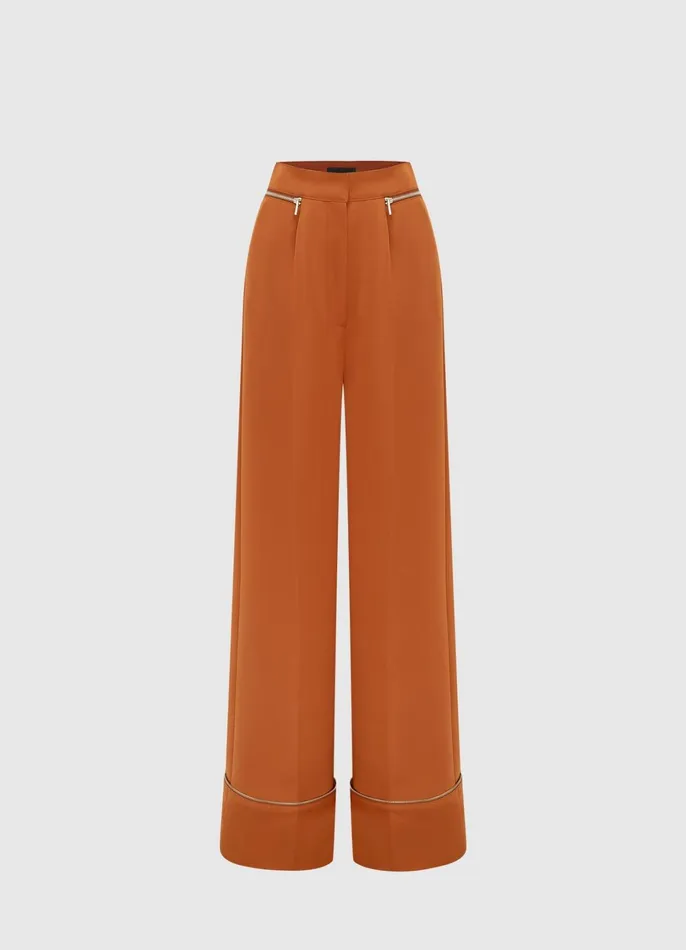 Pants Women LEO LIN Ellis Wide Leg Pants 8211 Toffee