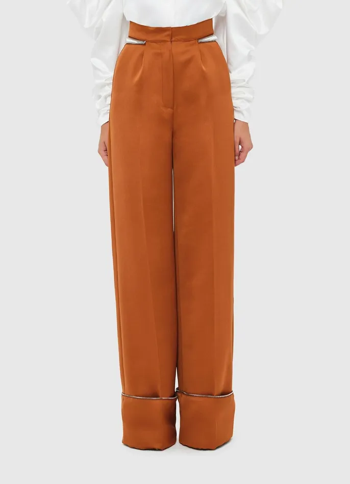 Pants Women LEO LIN Ellis Wide Leg Pants 8211 Toffee
