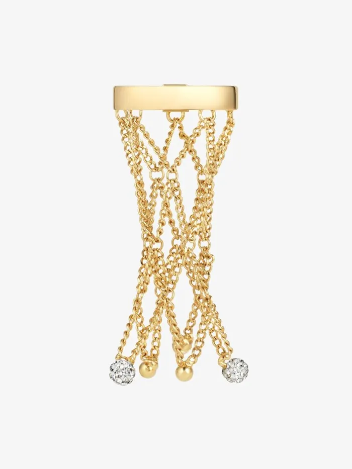Pearling Ring In Metal With Pearls And Crystals Golden Yellow Women Givenchy Jewelry