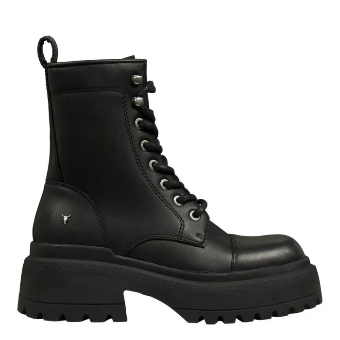 Platforms Women Windsor Smith DESTROY BLACK BOOTS