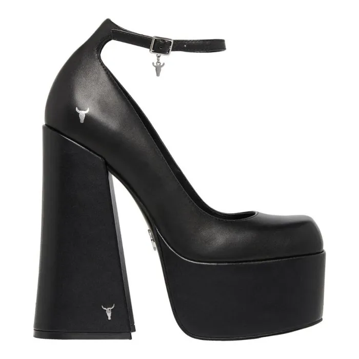 Platforms Women Windsor Smith DIZZY BLACK PLATFORM HEELS