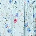 Plus Size 1970s Blue Floral and Blue Bird Tiered Midi Skirt ClothingPlus Unique Vintage Skirts