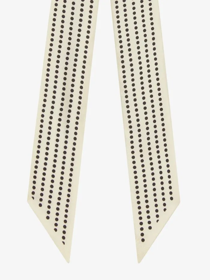 Polka Dots Bandeau In Silk Ivoryblack Women Givenchy Scarves