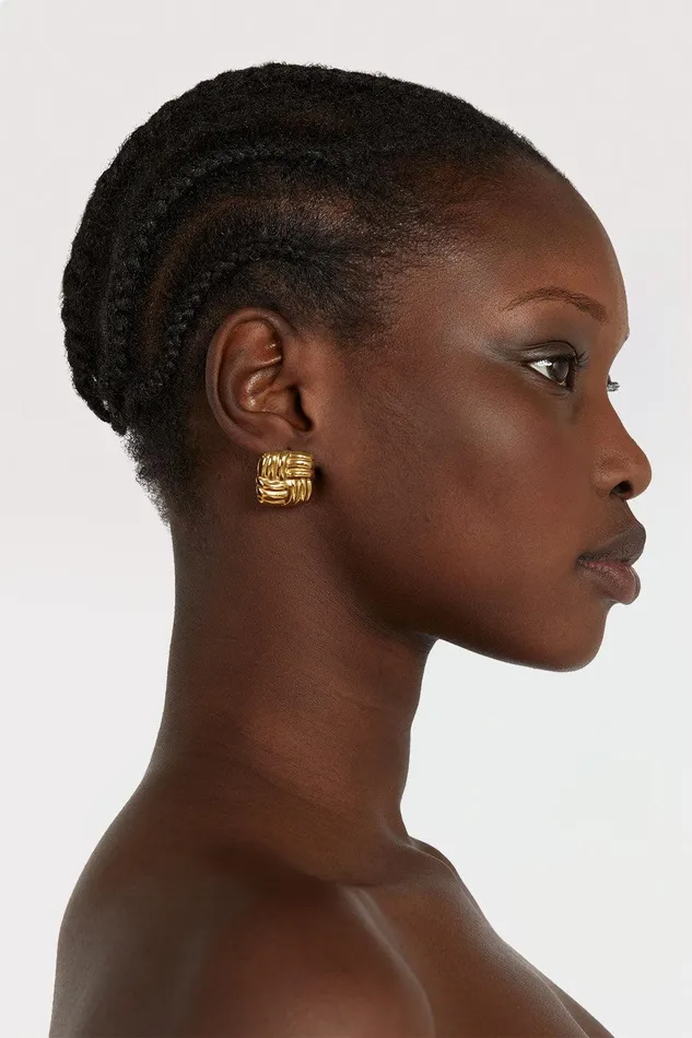 PORTER BABY CUSHION GOLD EARRINGS Women DISSH Accessories