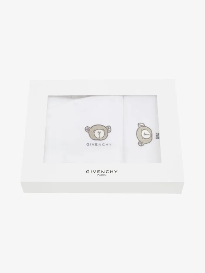 Pyjamas And Toy In Velvet Gift Set White Kids Givenchy
