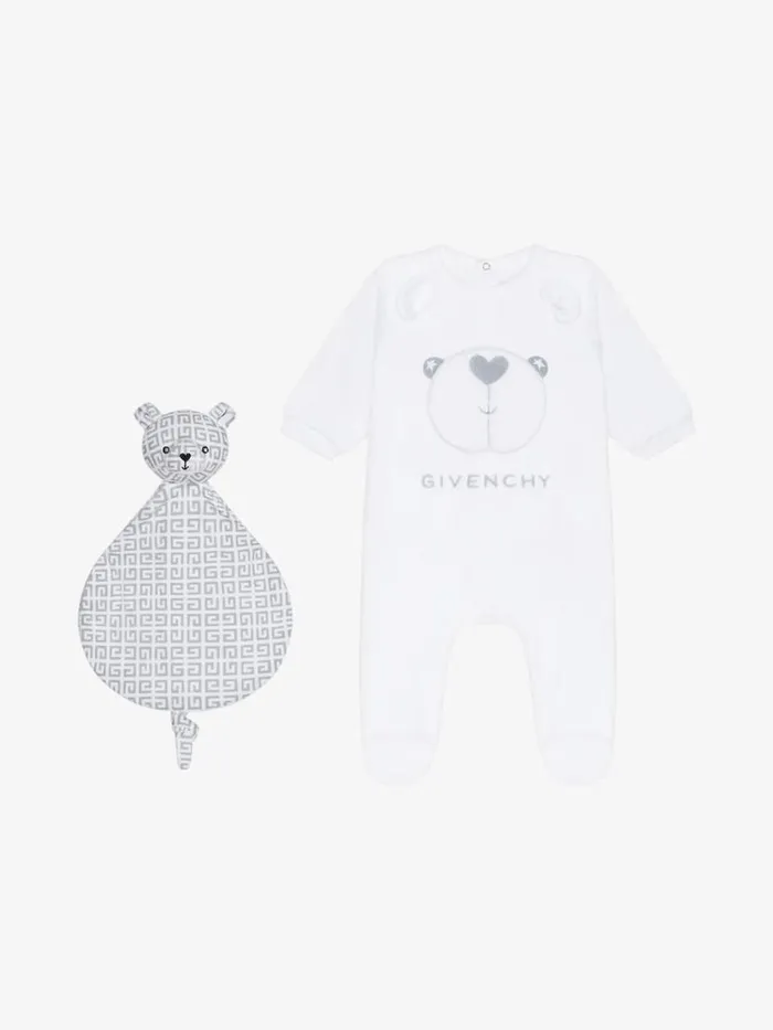 Pyjamas Case And Teddy Gift Set Greywhite Kids Givenchy