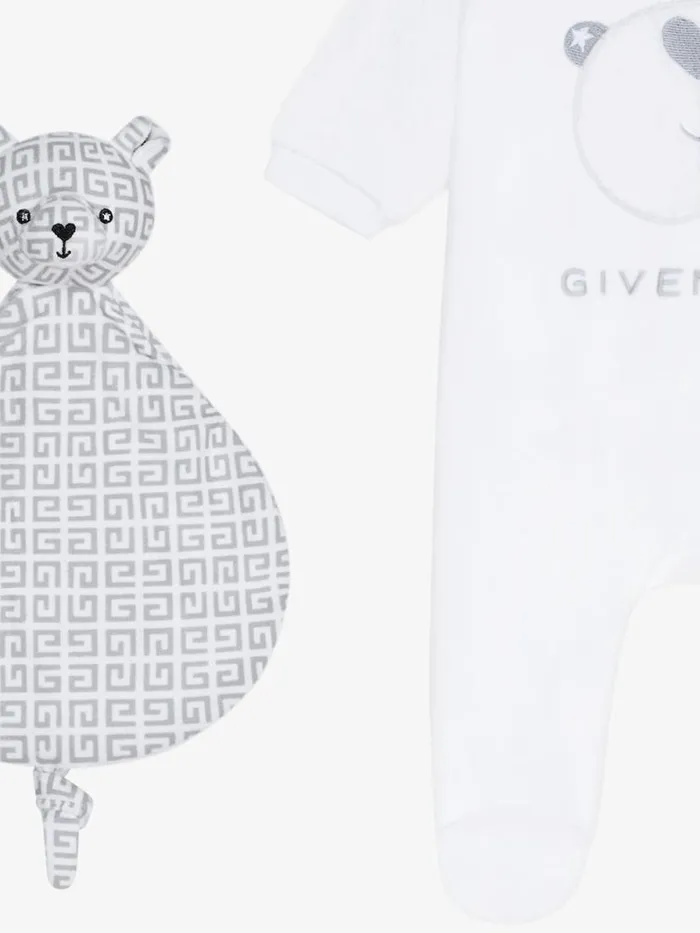 Pyjamas Case And Teddy Gift Set Greywhite Kids Givenchy