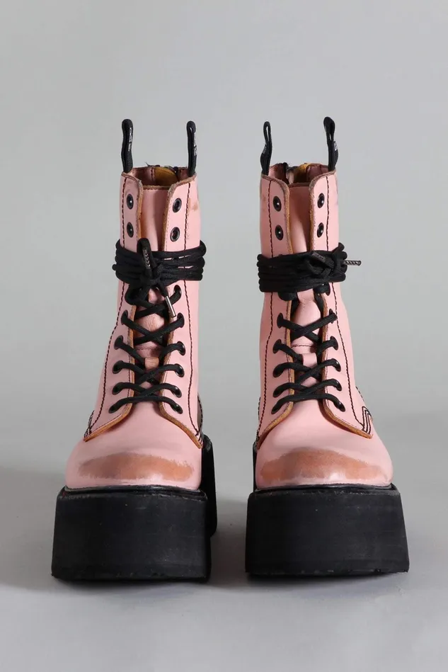 R13 Boots Women Double Stack Boot 8211 Pink R13 Boots Women Double Stack Boot 8211 Pink