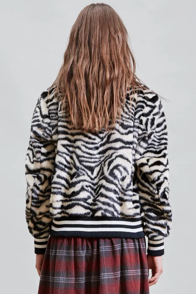 R13 Jackets and Coats Women Bomber Jacket 8211 Zebra