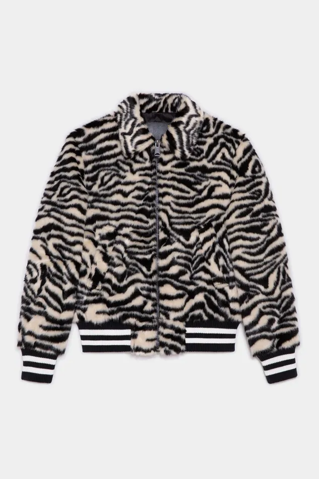 R13 Jackets and Coats Women Bomber Jacket 8211 Zebra