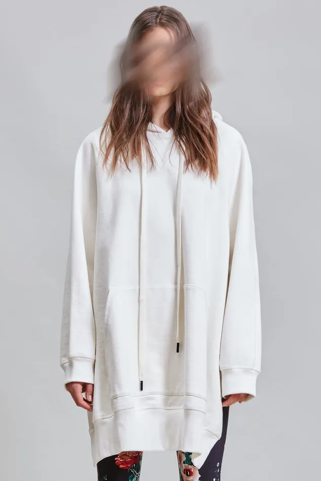 R13 Sweatshirts Women Oversized Hoodie Cape 8211 White