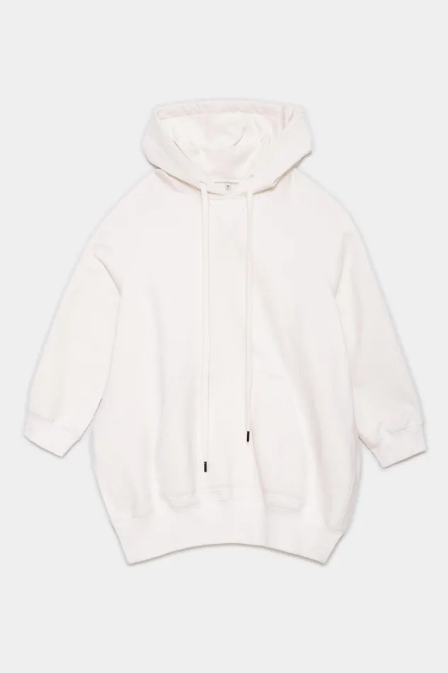 R13 Sweatshirts Women Oversized Hoodie Cape 8211 White