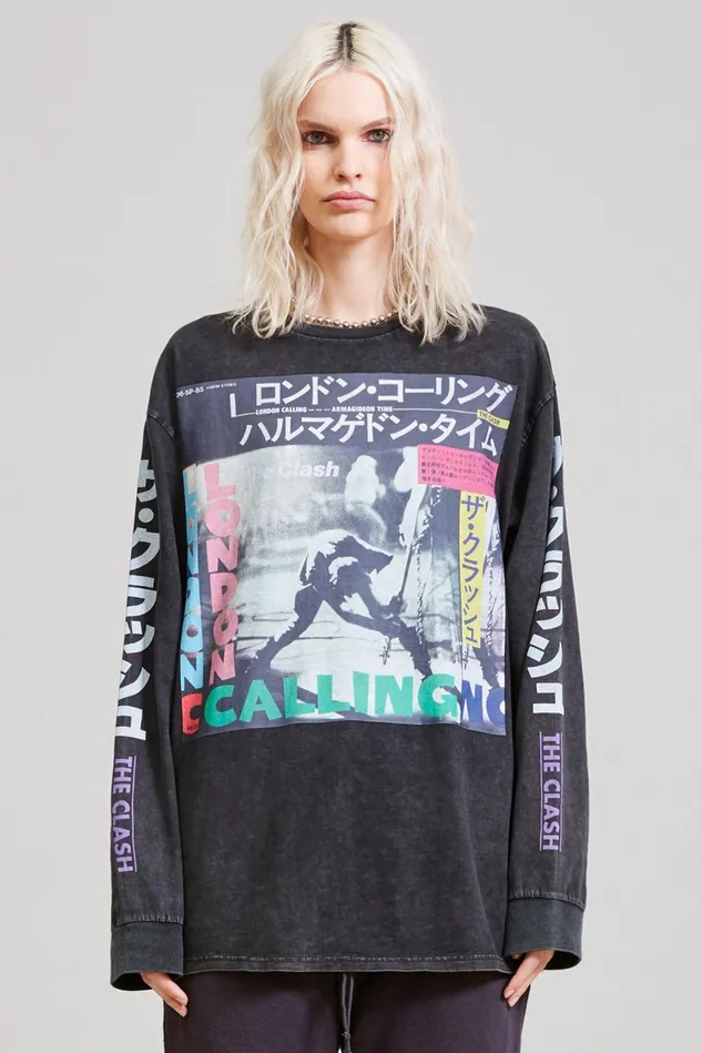 R13 TShirts Women Clash Armagideon Time Long Sleeve T