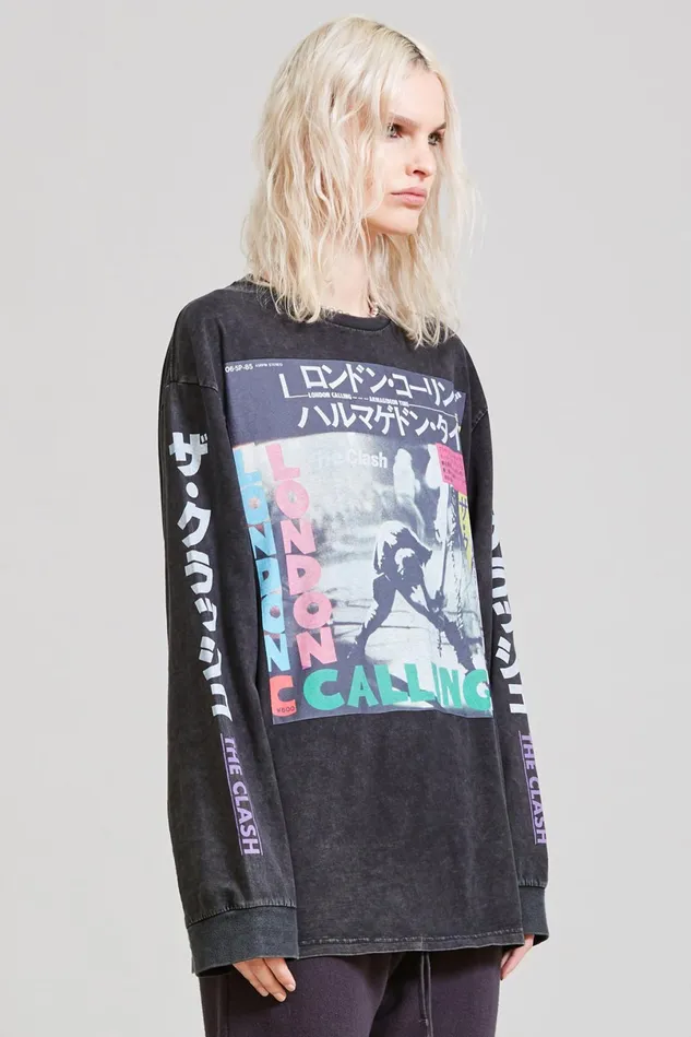 R13 TShirts Women Clash Armagideon Time Long Sleeve T
