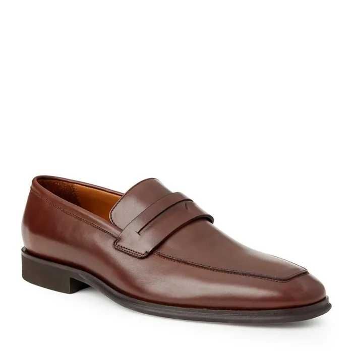 Raging Leather Penny Loafer Cognac Men Bruno Magli Loafers and Slipons
