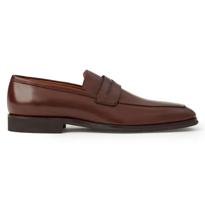 Raging Leather Penny Loafer Cognac Men Bruno Magli Loafers and Slipons