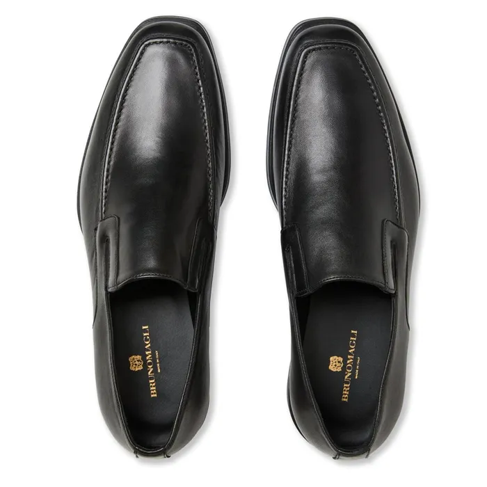 Raging Leather Slipon 8211 Black Leather Men Bruno Magli Loafers and Slipons